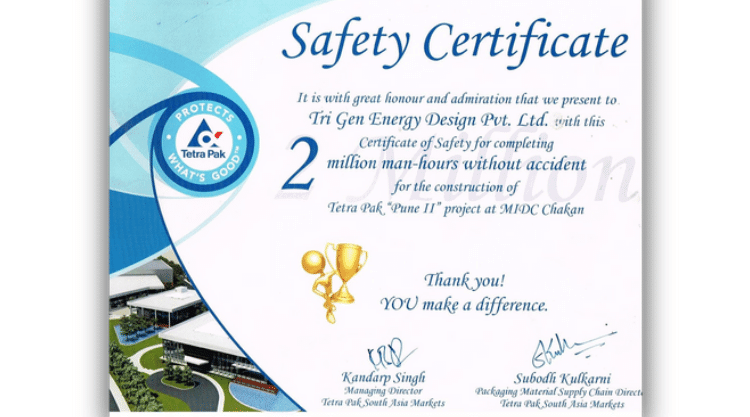 Safety Certificate Tetra Pack