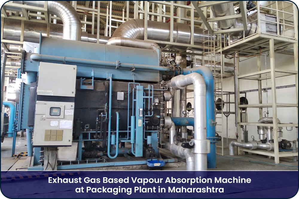 Exhaust Gas Based Vapour Absorption Machine at Packaging Plant in Maharashtra